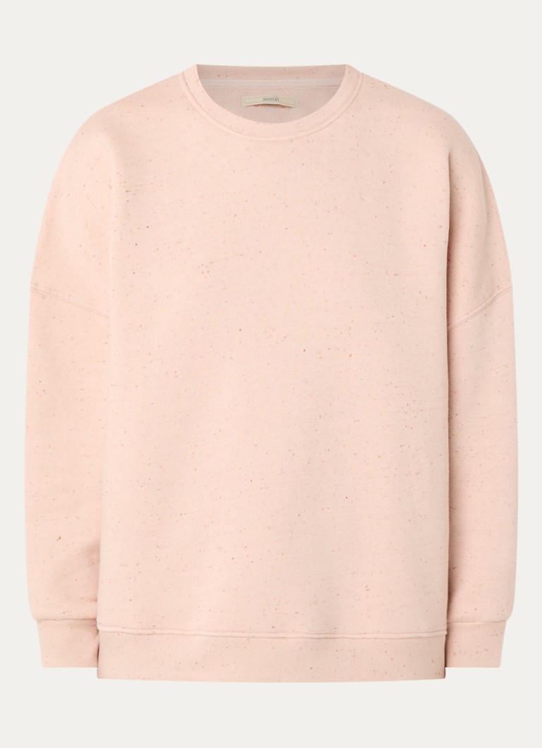 Sessùn Dames Chebbi sweater in linnenblend met ronde hals in de kleur Lichtroze