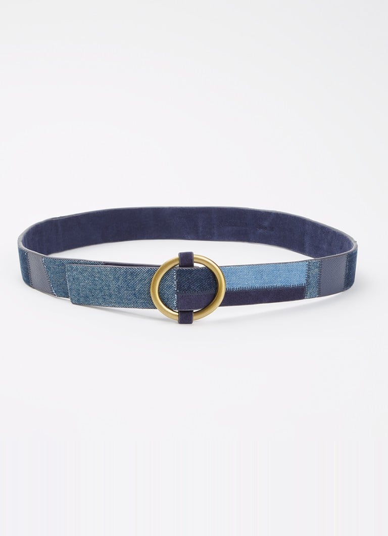 Sessùn Dames Anota Blue riem van denim met details van suède in de kleur Denim