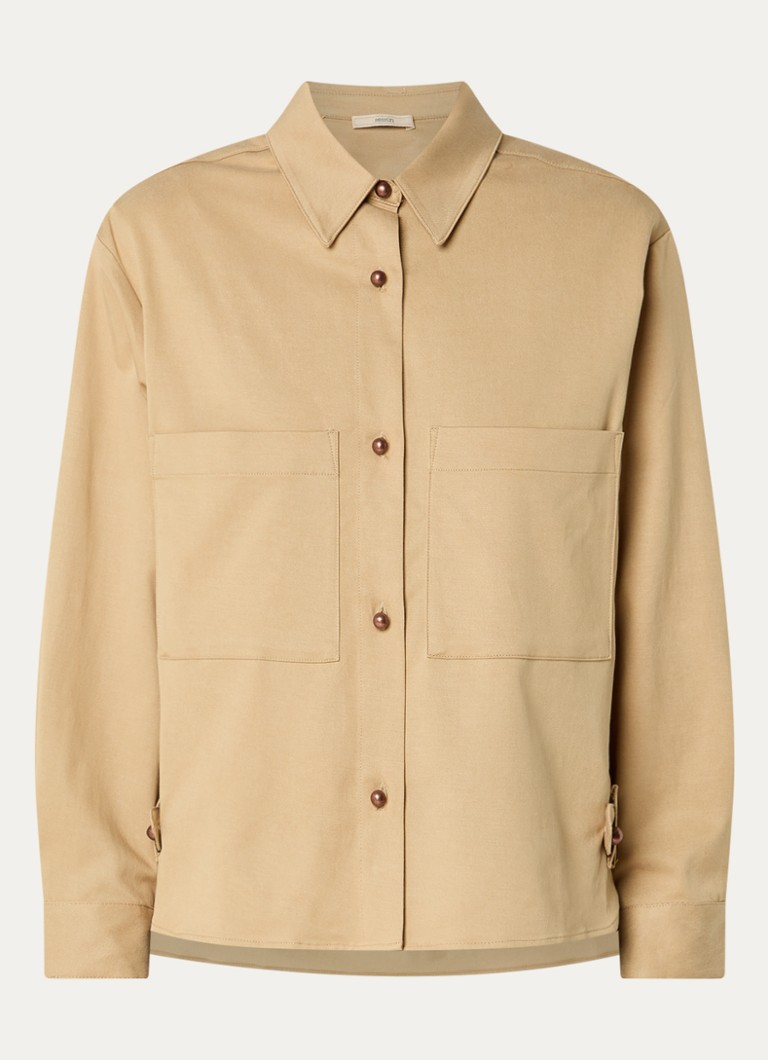 Sessùn Dames Anderson overshirt met borstzakken in de kleur Camel