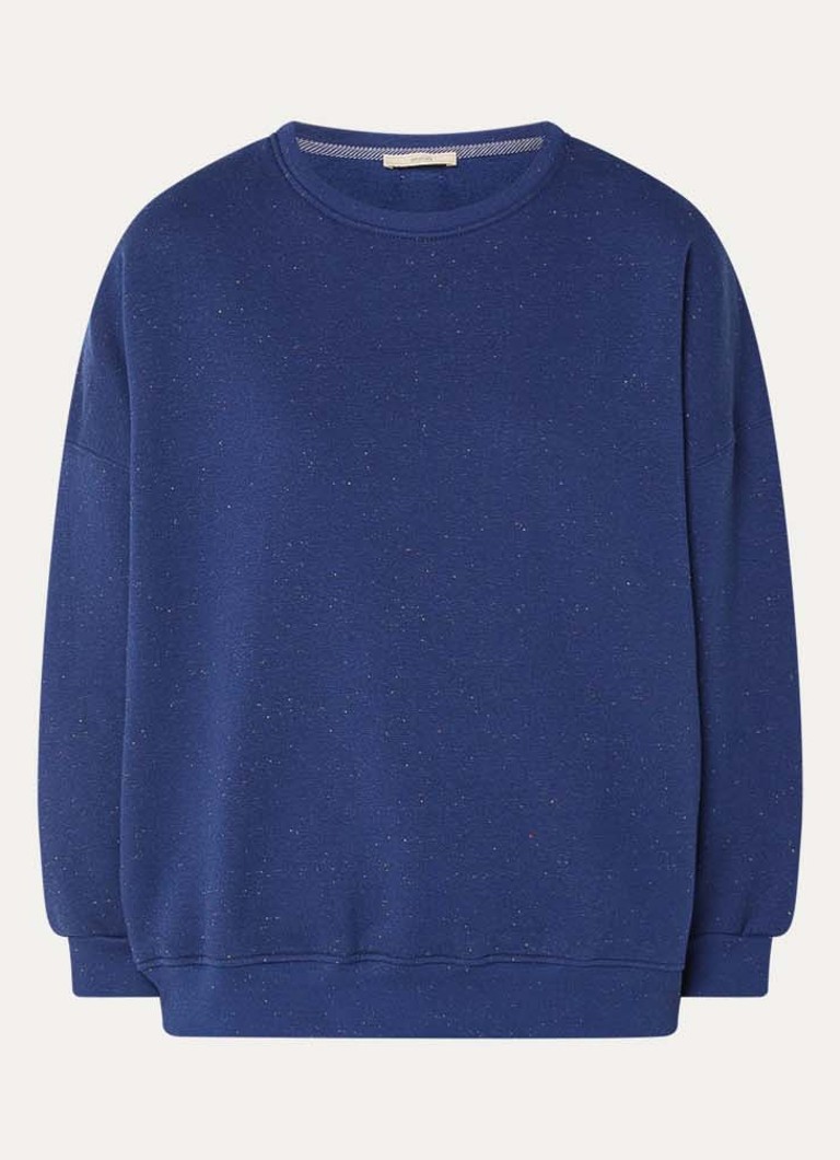Sessùn Dames Chebbi sweater in linnenblend in de kleur Kobaltblauw