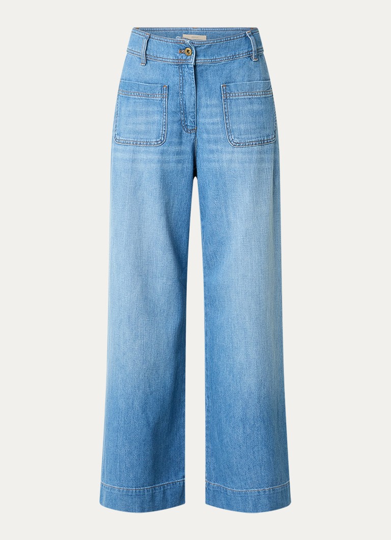 Sessùn Dames Manha high waist loose fit jeans met medium wassing in de kleur Indigo