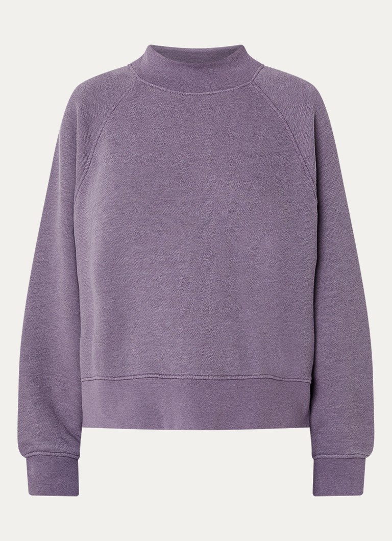 Sessùn Dames Oliveira sweater met opstaande kraag in de kleur Lichtpaars