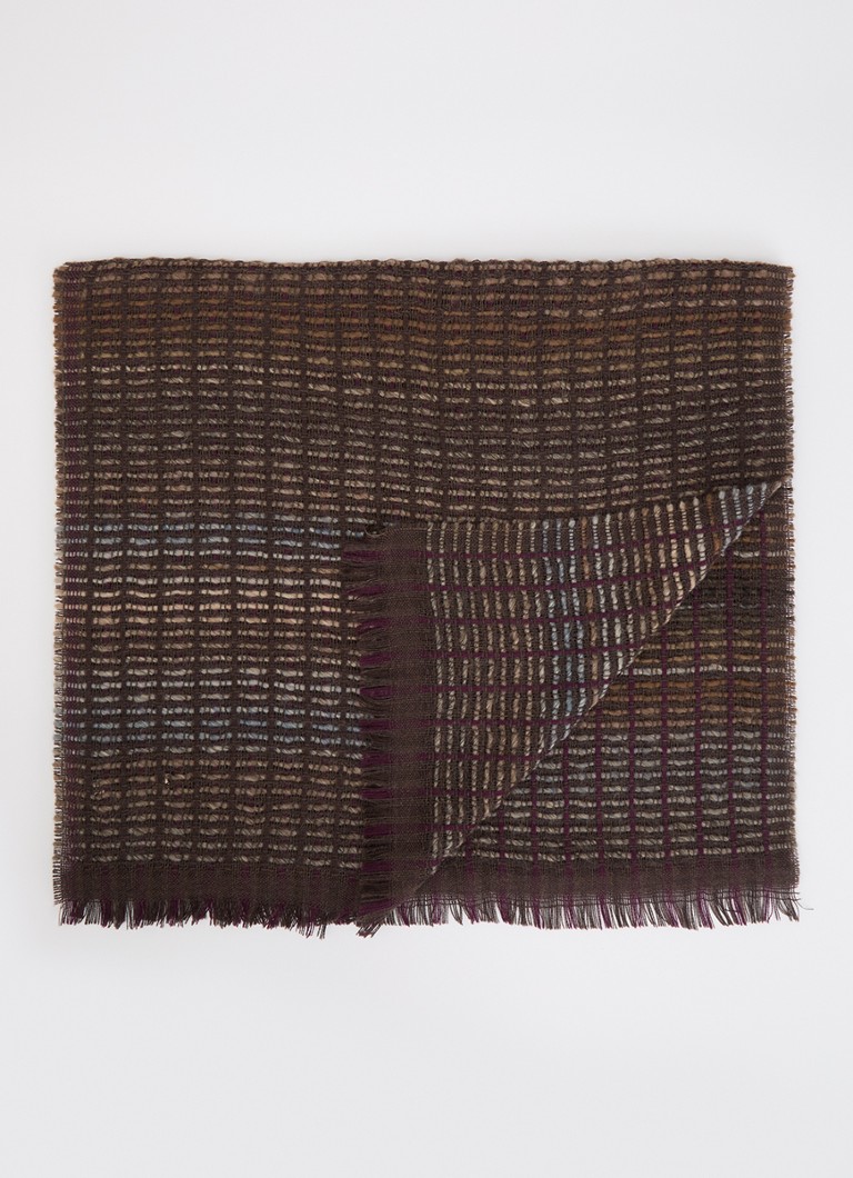 Sessùn Dames Piolette sjaal in wolblend 180 x 50 cm in de kleur Bruin
