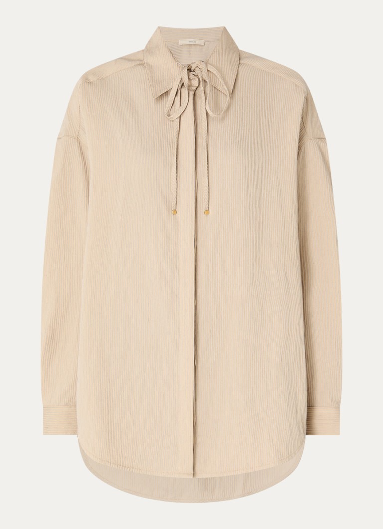 Sessùn Dames Liza blouse met streepprint in de kleur Beige