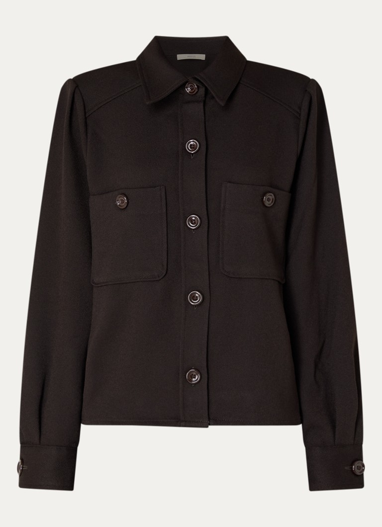 Sessùn Dames Theodore blouse met opgestikte zakken in de kleur Bruin