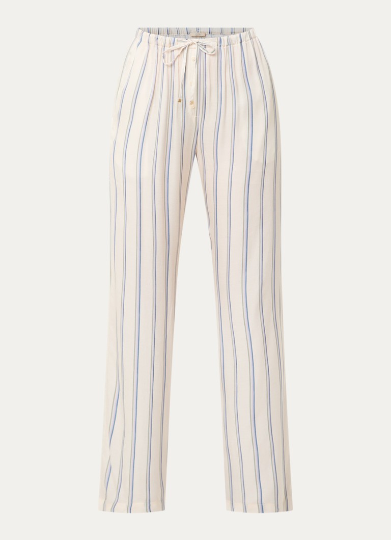 Sessùn Dames Piuma high waist straight fit broek met steekszakken in de kleur Gebroken wit