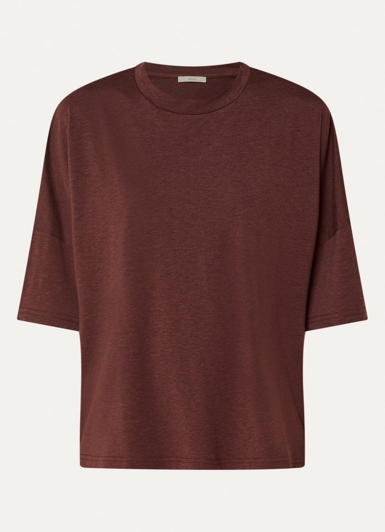 Sessùn Dames Dorel T-shirt met ronde hals in de kleur Camel