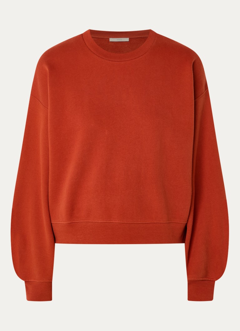 Sessùn Dames Inea sweater met ronde hals in de kleur Steenrood