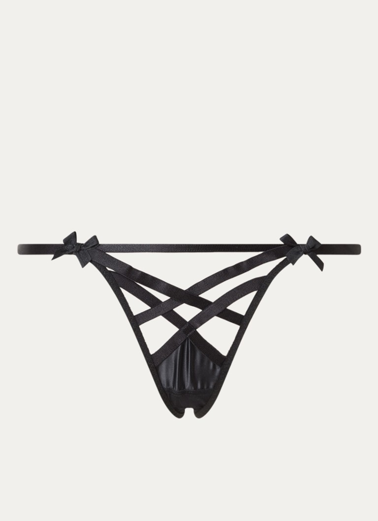 Agent Provocateur Dames Briella string met mesh in de kleur Zwart