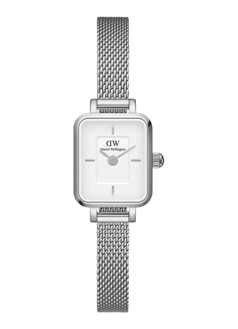 Daniel Wellington Dames Quadro Mini horloge DW00100726 in de kleur Zilver, maat: 2 maat
