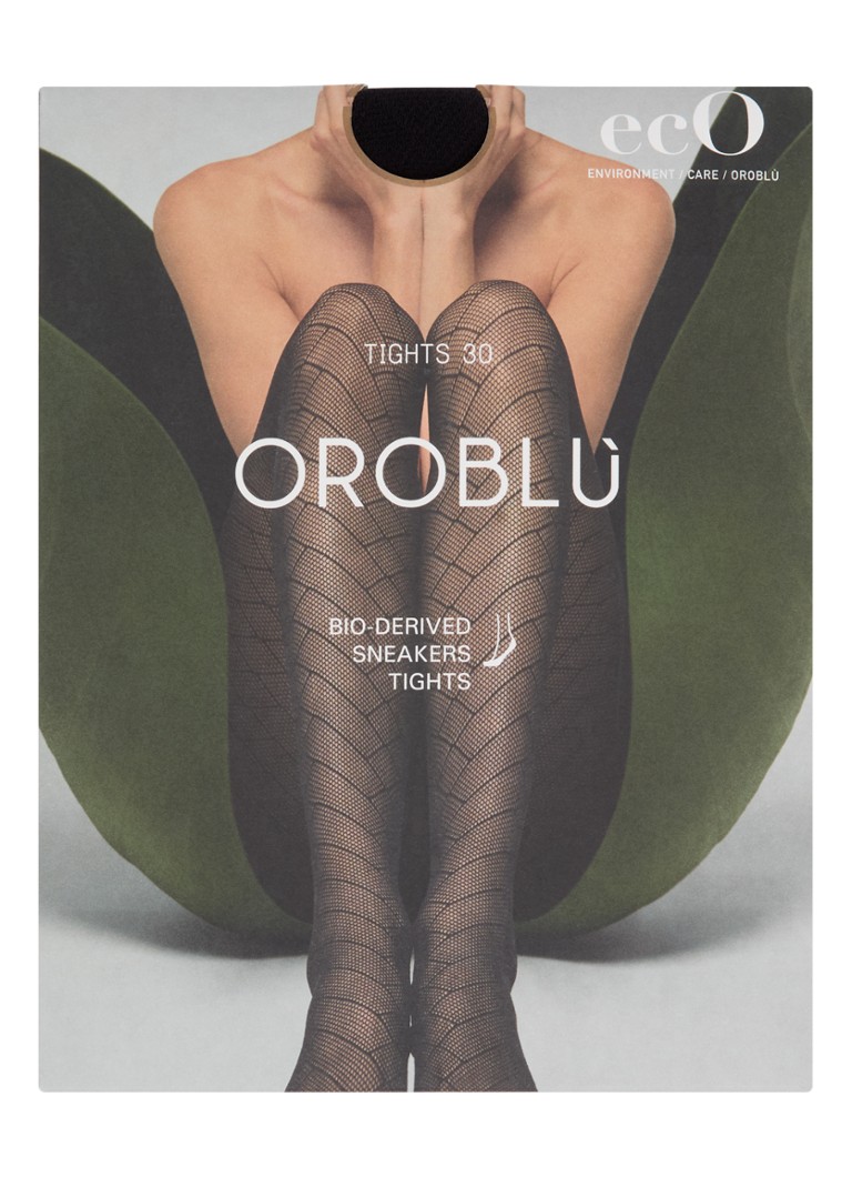 Oroblu Dames Sneakers Spirit panty in 30 denier in de kleur Zwart, maat: S/M