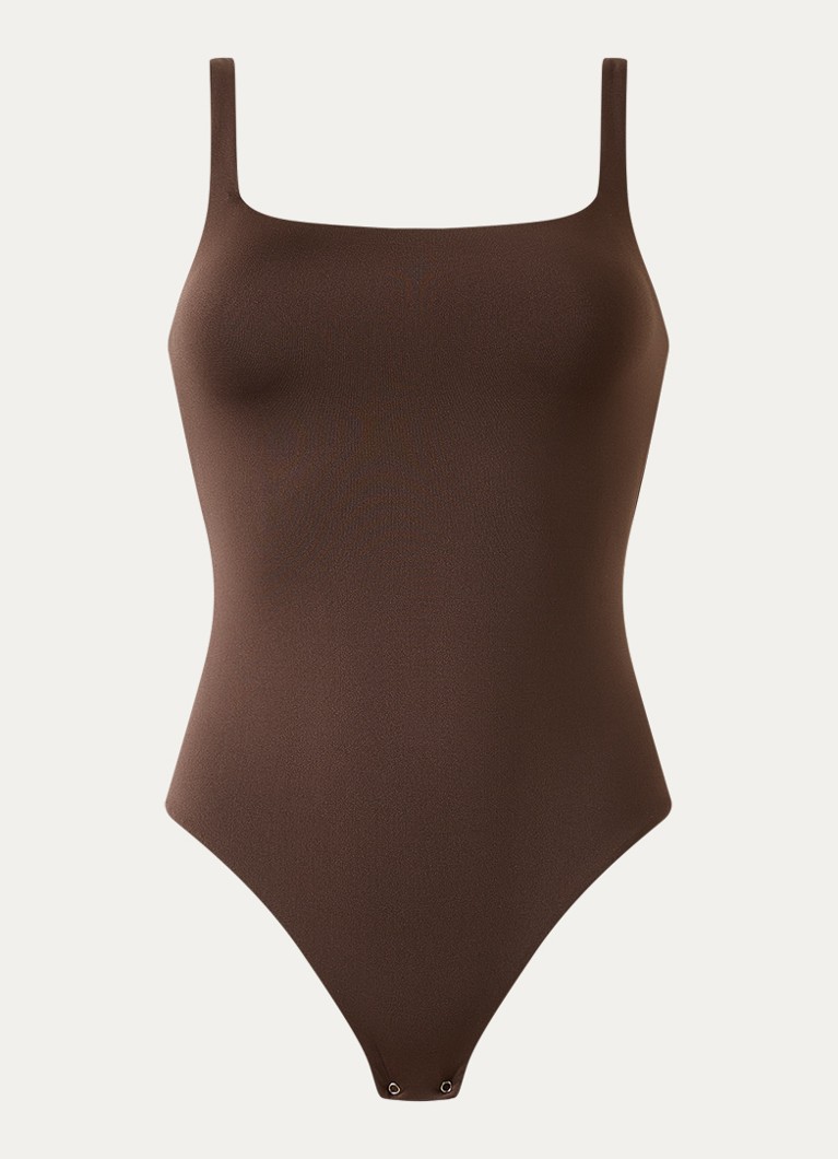Oroblu Dames Stringbody met ronde hals in de kleur Donkerbruin, maat: XL