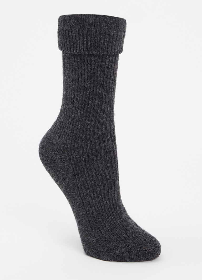 Oroblu Dames Hilda sokken in kasjmierblend in de kleur Donkergrijs, maat: 35-38