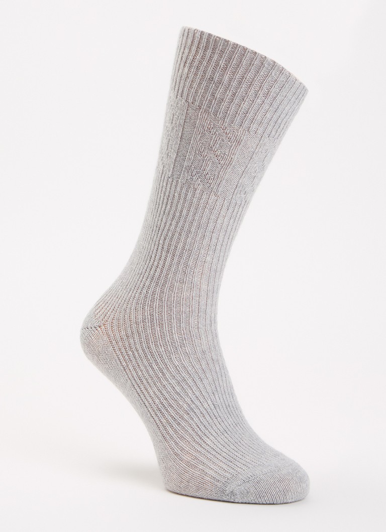 Oroblu Dames Hilda sokken in kasjmierblend in de kleur Lichtgrijs, maat: 39-42