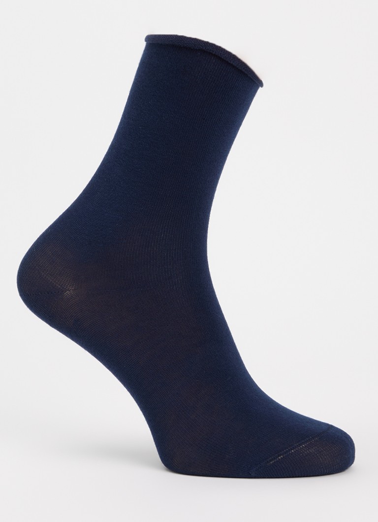 Oroblu Dames Sokken in katoenblend in de kleur Royalblauw, maat: One Size