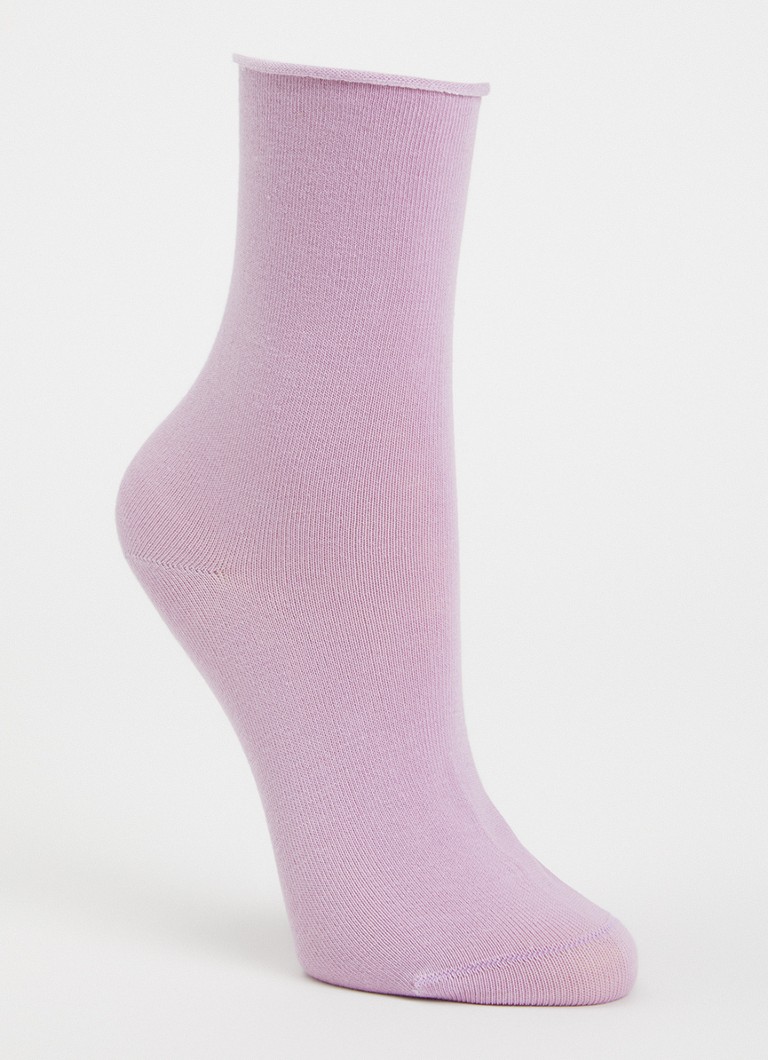 Oroblu Dames Sokken in katoenblend in de kleur Paars, maat: One Size