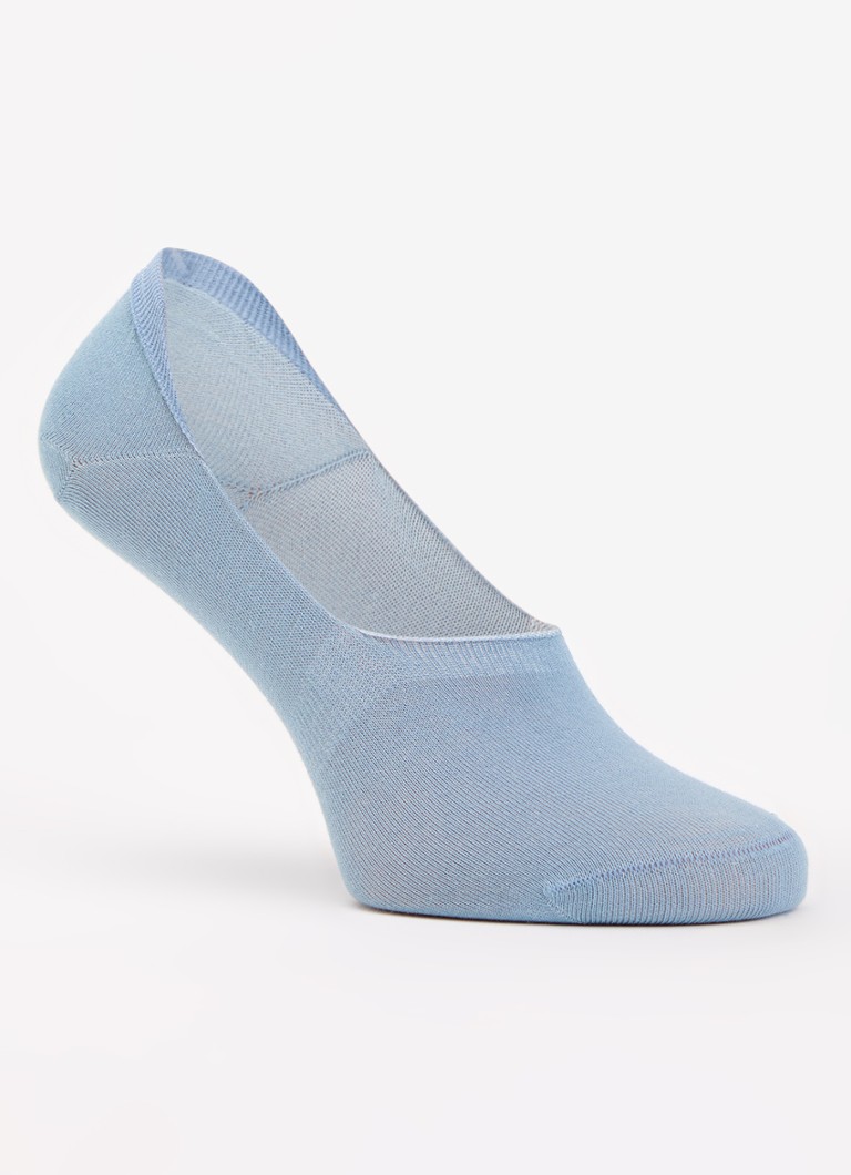 Oroblu Dames Sneakersokken in katoenblend in de kleur Lichtblauw, maat: 36-38