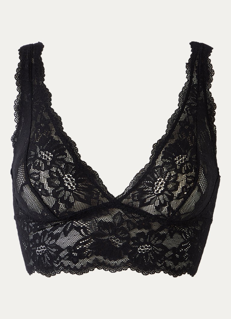 Oroblu Dames Bralette van kant in de kleur Zwart, maat: S/M