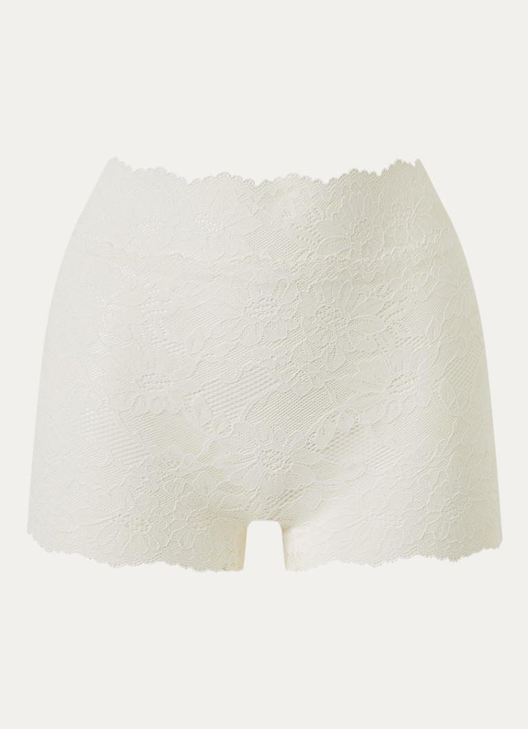 Oroblu Dames High waisted slip van kant in de kleur Gebroken wit, maat: L/XL
