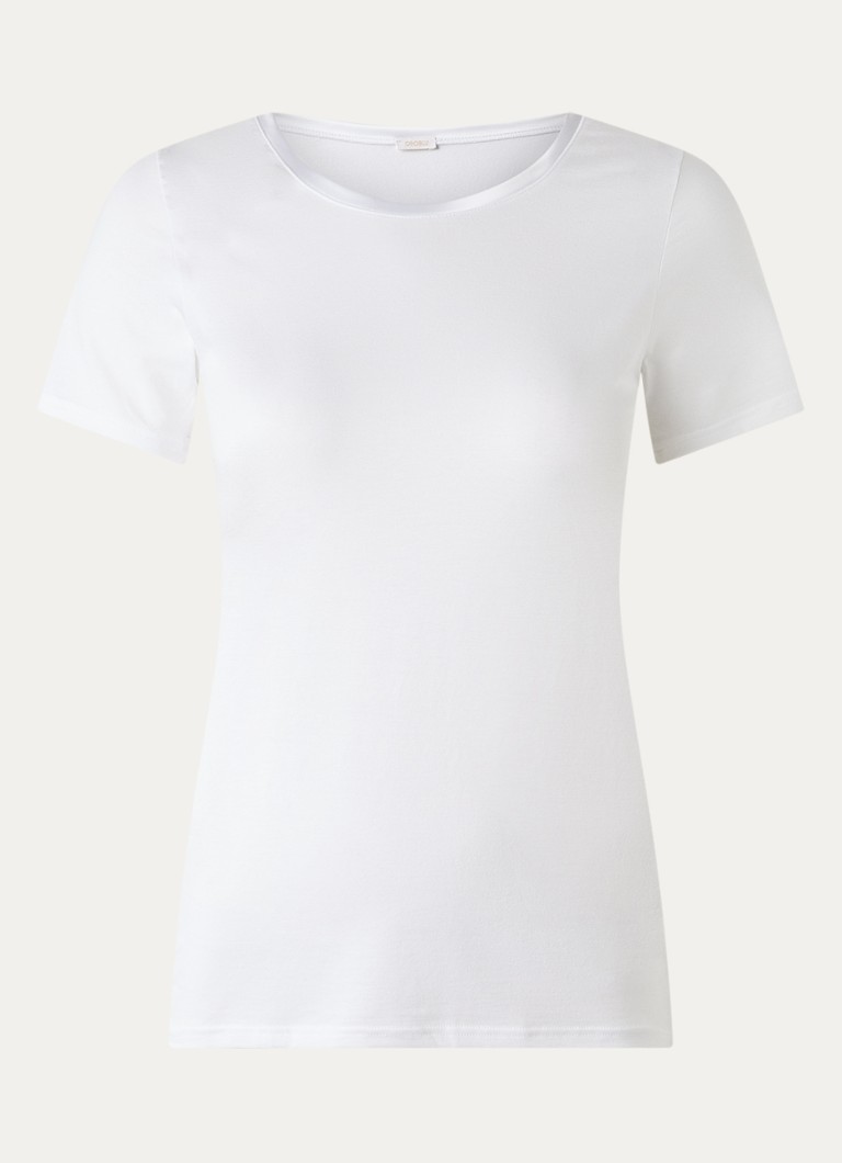 Oroblu Dames Pyjamatop met ronde hals in de kleur Wit, maat: S
