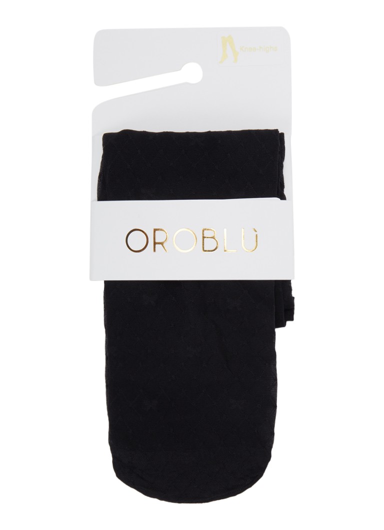 Oroblu Dames Graceful kniekousen in 20 denier in de kleur Zwart, maat: ONE SIZE