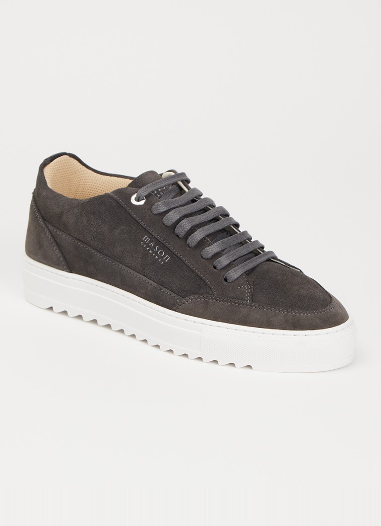 Mason Garments Heren Tia Nativo sneaker van suède in de kleur Donkergrijs, maat: 43