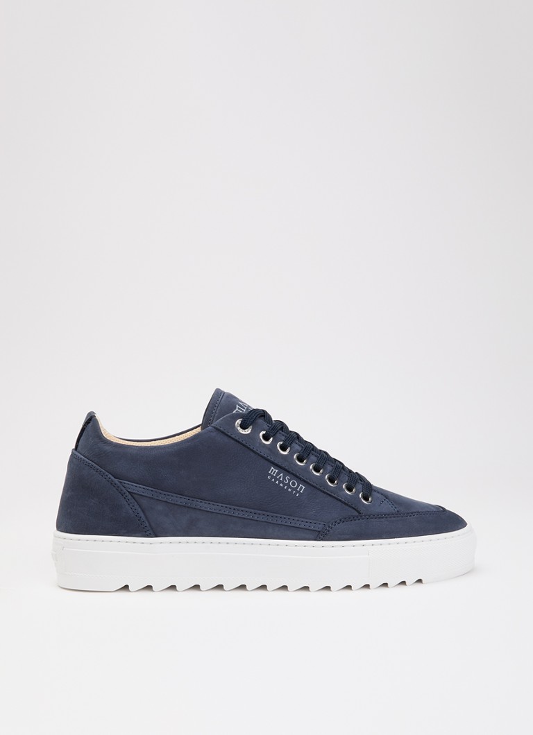 Mason Garments Heren Tia Sollevamento sneaker van nubuck in de kleur Donkerblauw, maat: 45