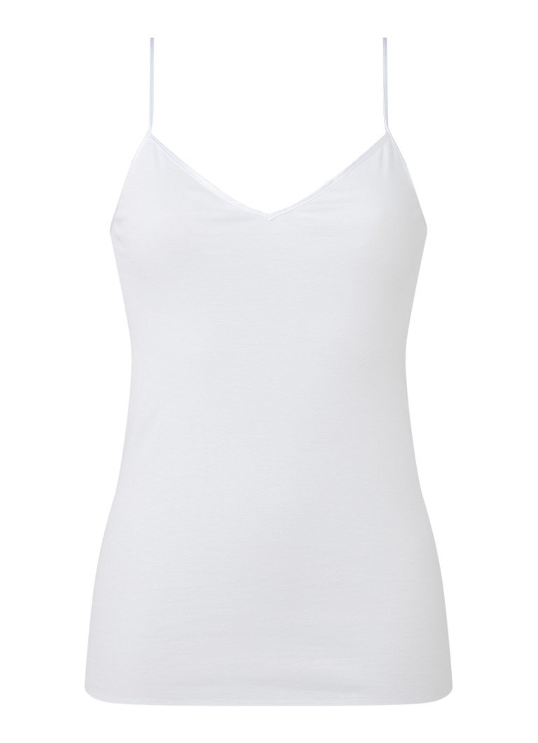 Hanro Dames Top met spaghettibandjes in de kleur Wit, maat: L