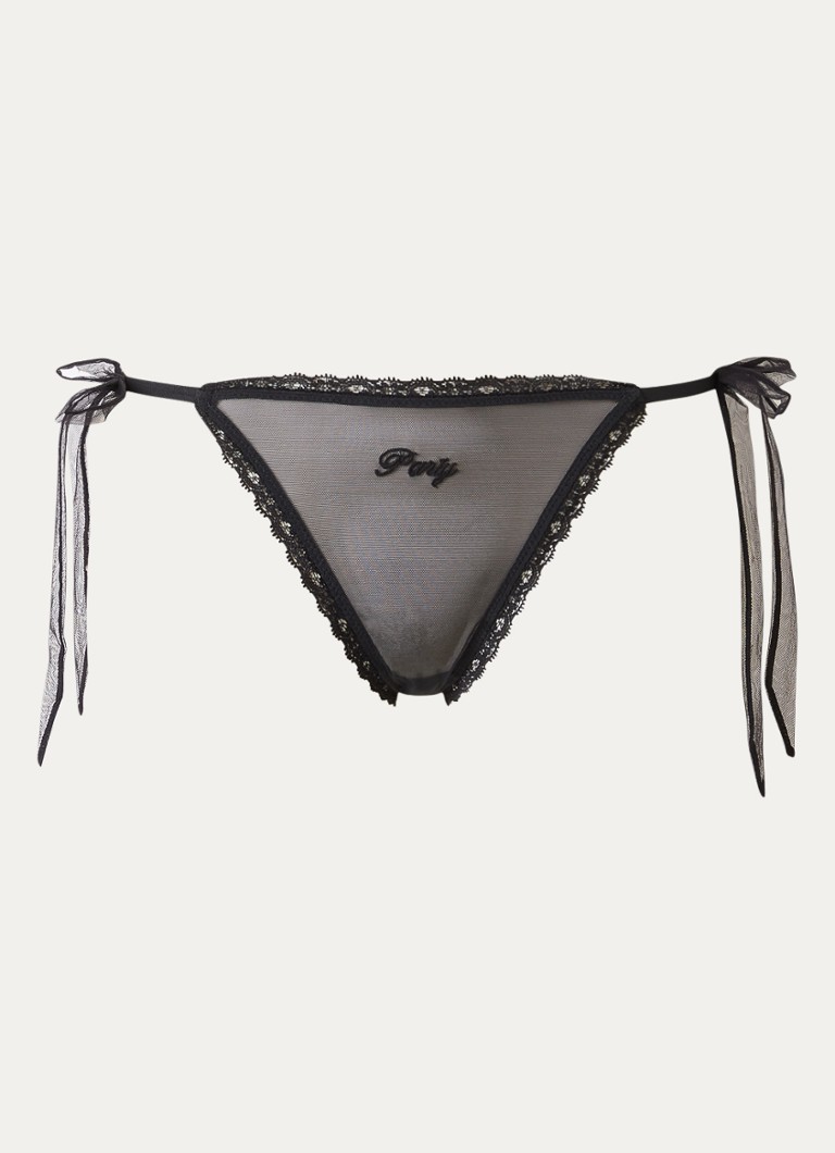 Love Stories Dames Isabel slip van mesh in de kleur Zwart, maat: S