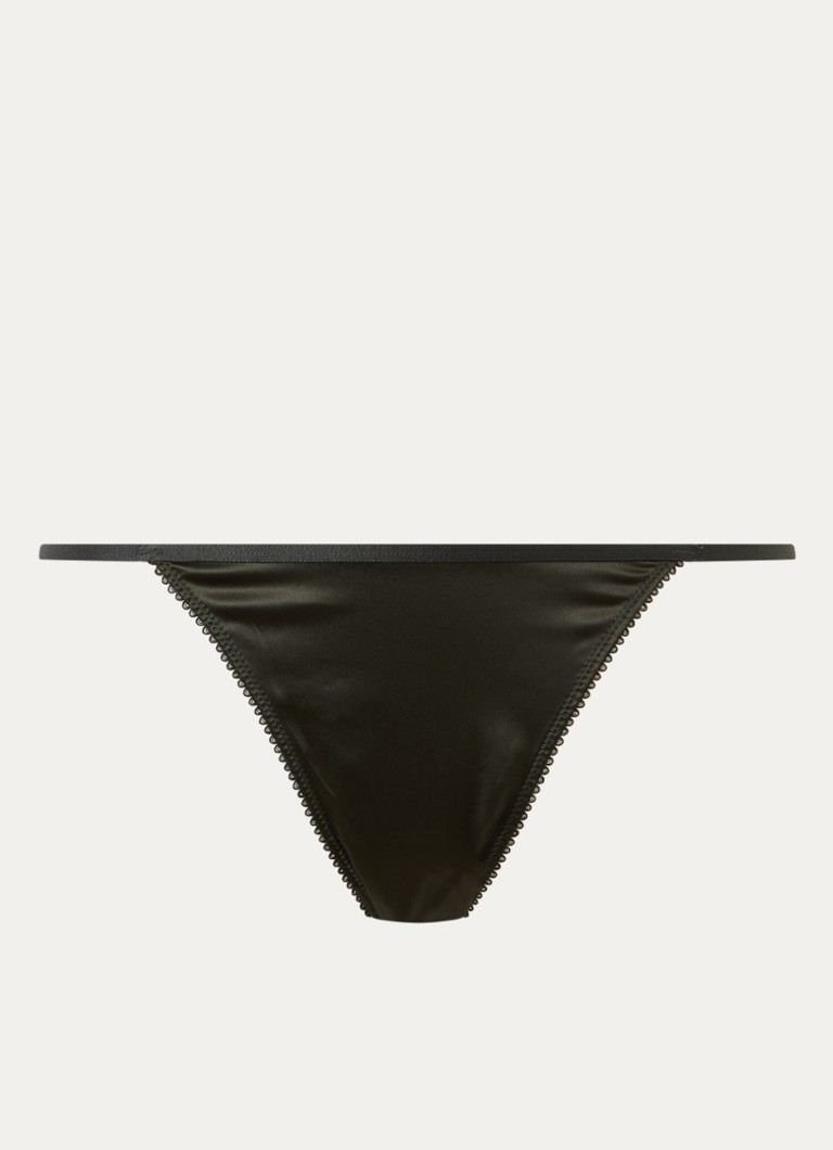 Love Stories Dames Charlotte tanga met kant in de kleur Bronsgroen, maat: XL