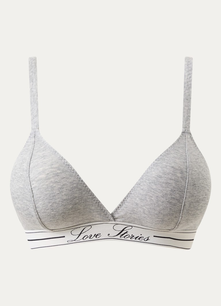 Love Stories Dames Darling bralette met logoband in de kleur Grijsmele, maat: A/B80