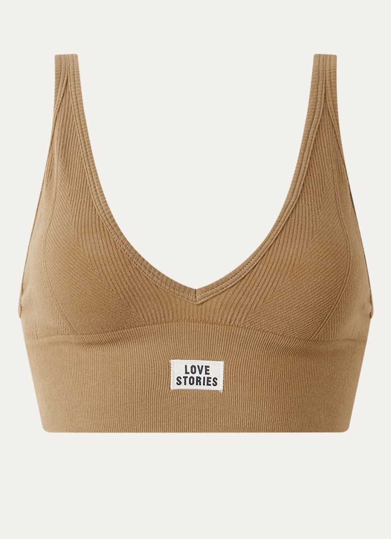 Love Stories Dames Posey sport bh met medium support in de kleur Khaki, maat: S