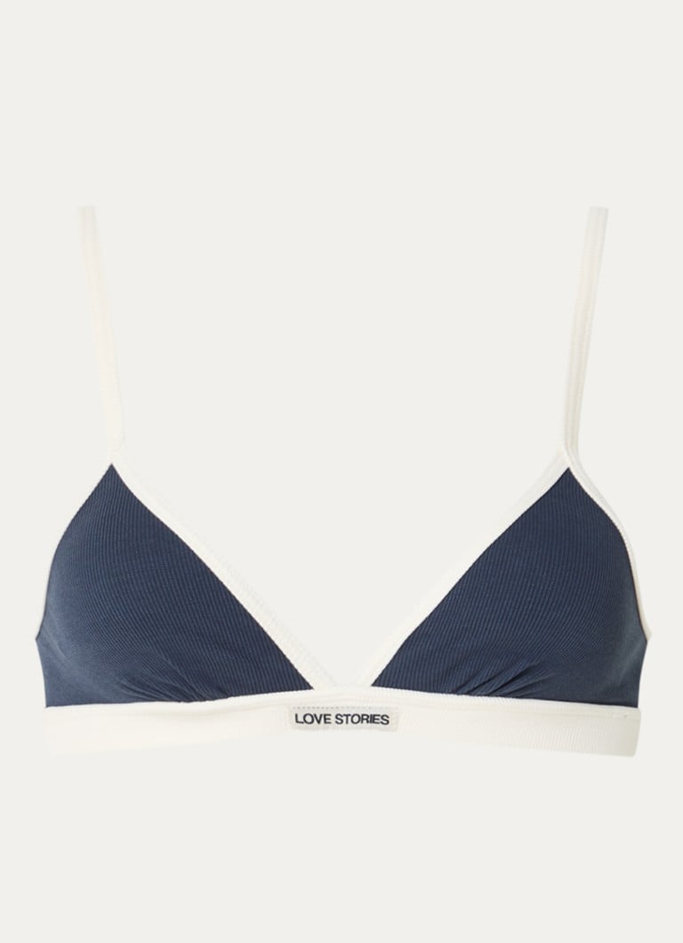 Love Stories Dames Parker bralette met logo in de kleur Donkerblauw, maat: S