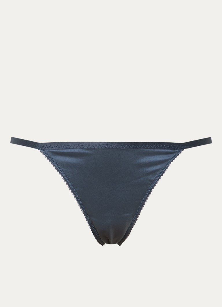 Love Stories Dames Wild Rose tanga van kant in de kleur Donkerblauw, maat: XL
