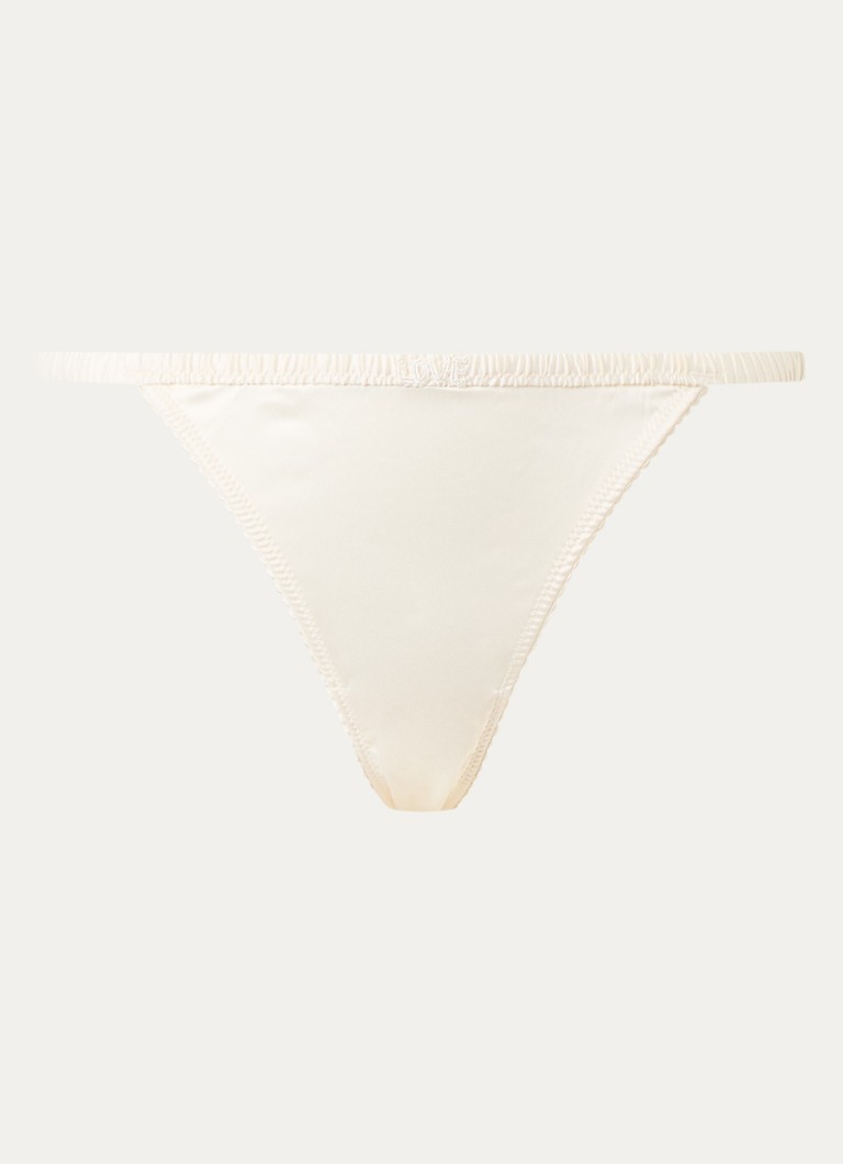 Love Stories Dames Charlotte tanga met kant in de kleur Gebroken wit, maat: S