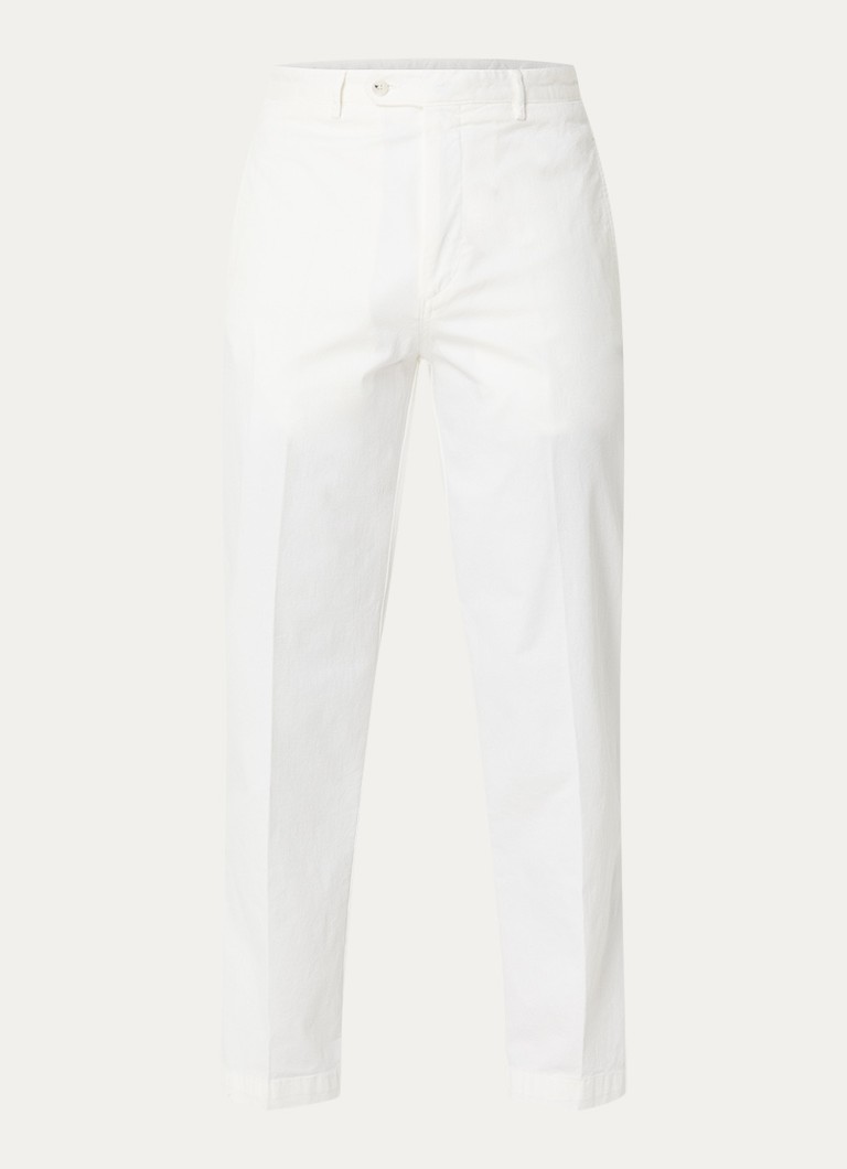 Oscar Jacobson Heren Tanker straight fit chino met steekzakken in de kleur Gebroken wit, maat: 50