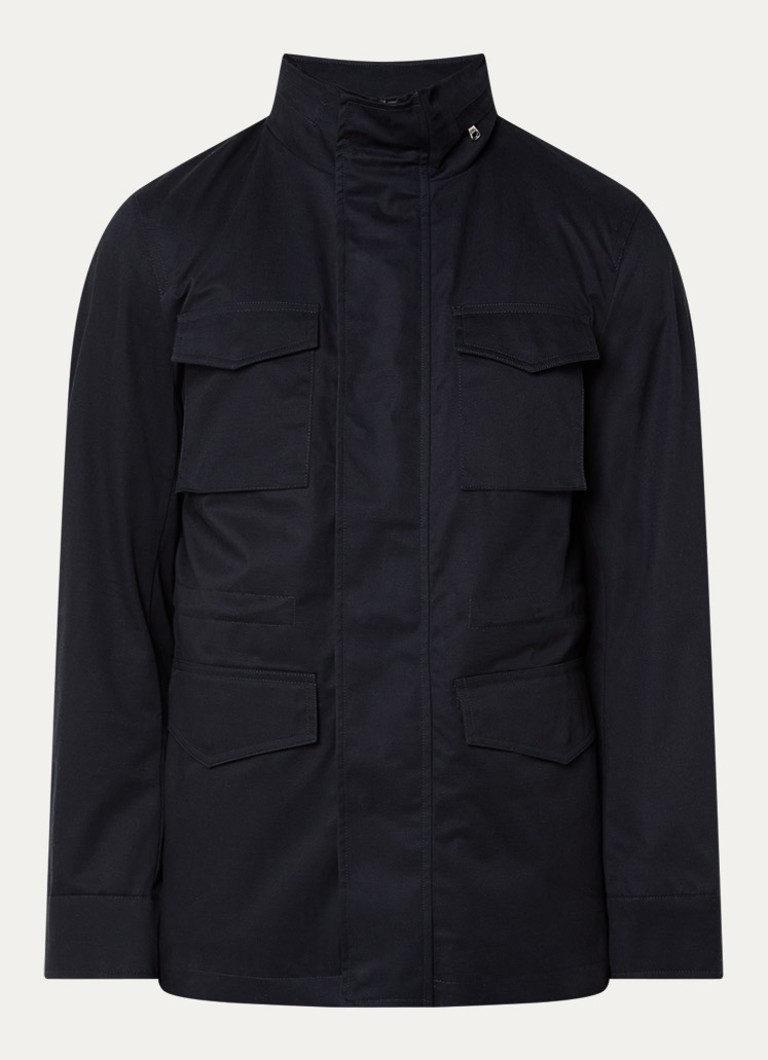 Oscar Jacobson Heren M-65 jack met klepzakken in de kleur Donkerblauw, maat: 52