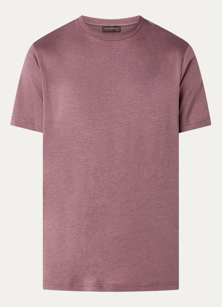 Oscar Jacobson Heren Kim T-shirt met ronde hals in de kleur Lila, maat: XL
