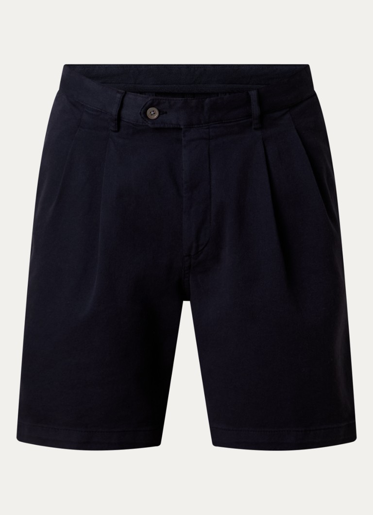 Oscar Jacobson Heren Tanker straight fit korte broek met steekzakken in de kleur Donkerblauw, maat: 52