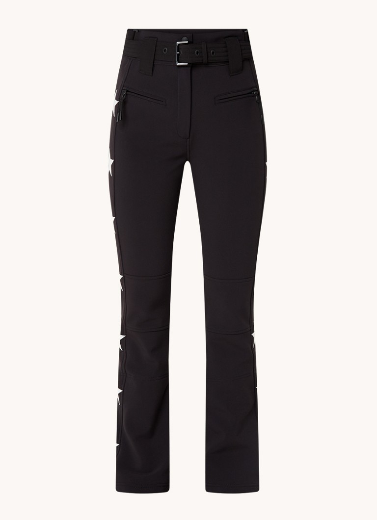 Airforce Dames Aspen Star high waist flared fit skibroek met ceintuur in de kleur Diepzwart, maat: XL