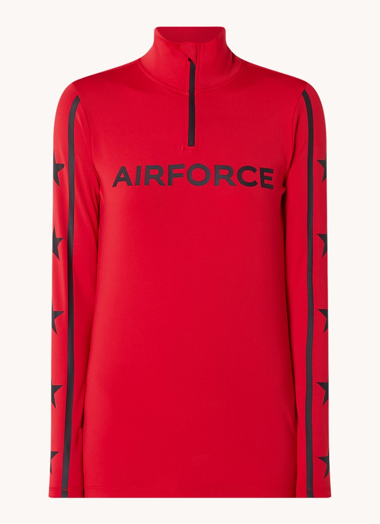 Airforce Dames Squaw Vally skipully met logoprint in de kleur Rood, maat: L