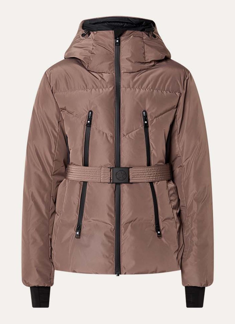 Airforce Dames Hogadon ski-jas met ceintuur en waterafstotende coating in de kleur Lichtbruin, maat: L