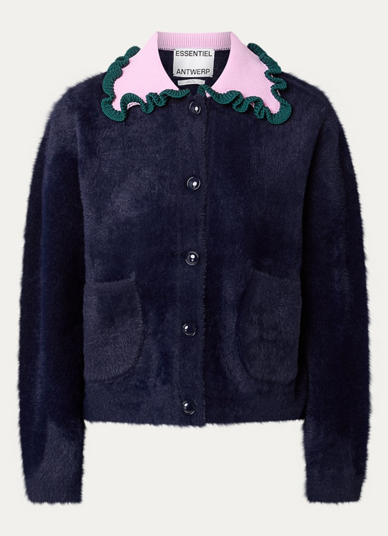 Essentiel Antwerp Dames Jardener vest met opgestikte zakken in de kleur Donkerblauw