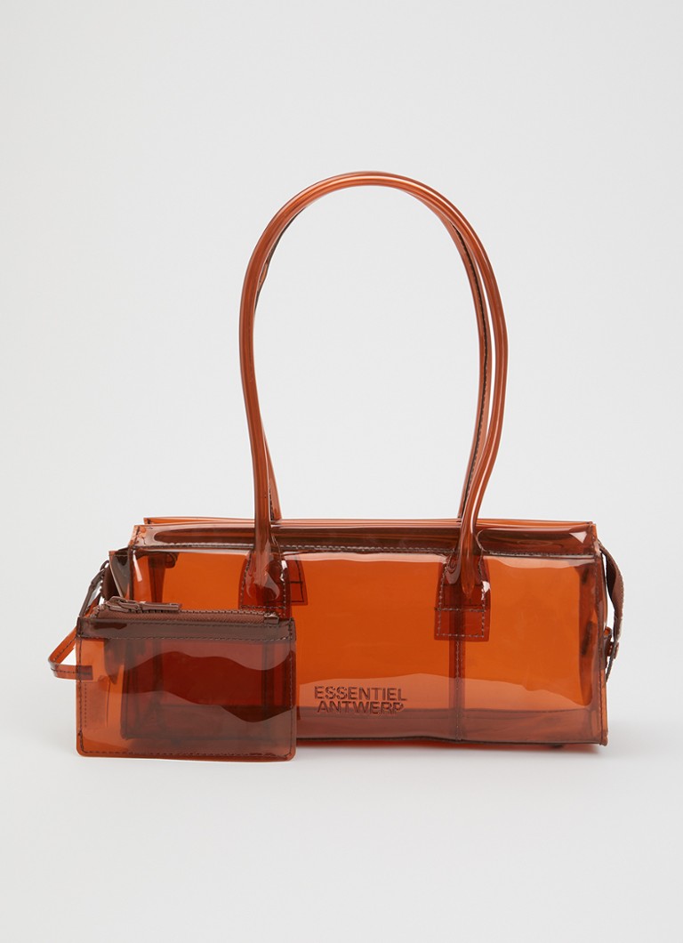 Essentiel Antwerp Dames Joway schoudertas met logo in de kleur Bruin