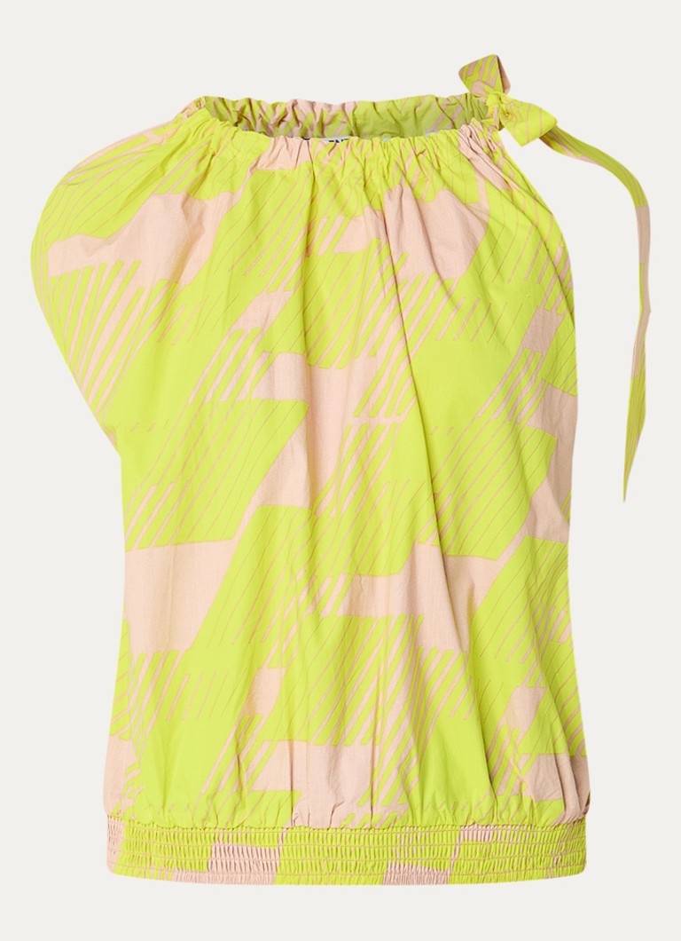 Essentiel Antwerp Dames Off-shoulder top met print in de kleur Geel