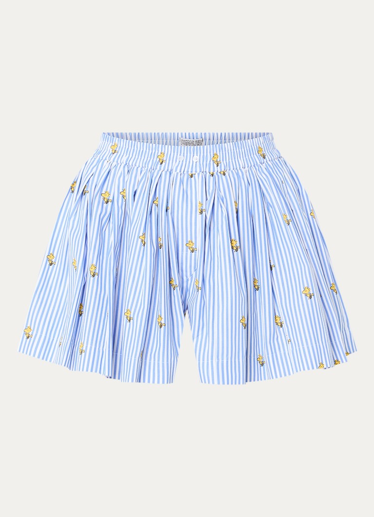 Essentiel Antwerp Dames Jinus geplooide broekrok met print in de kleur Blauw