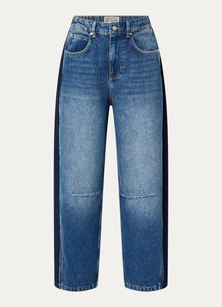 Essentiel Antwerp Dames Kashba high waist balloon fit jeans met medium wassing in de kleur Indigo