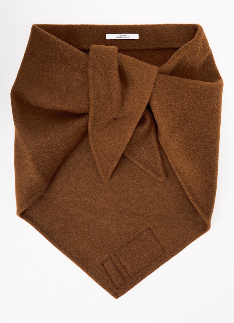 Essentiel Antwerp Dames Sjaal in kasjmier wolblend in de kleur Bruin