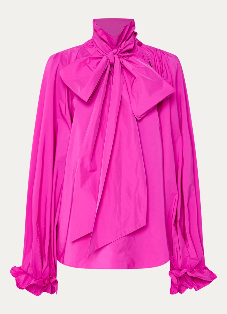 Essentiel Antwerp Dames Kelly blouse met sjaalkraag in de kleur Fuchsia