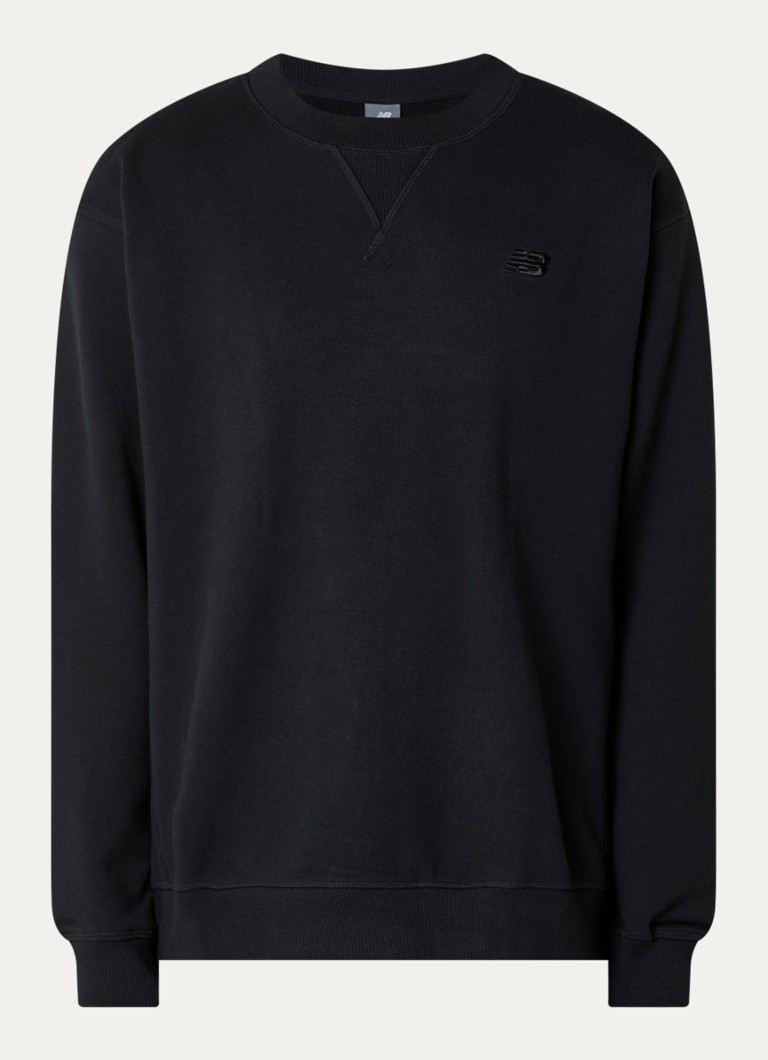 New Balance Heren Sweater met logoborduring in de kleur Zwart, maat: L